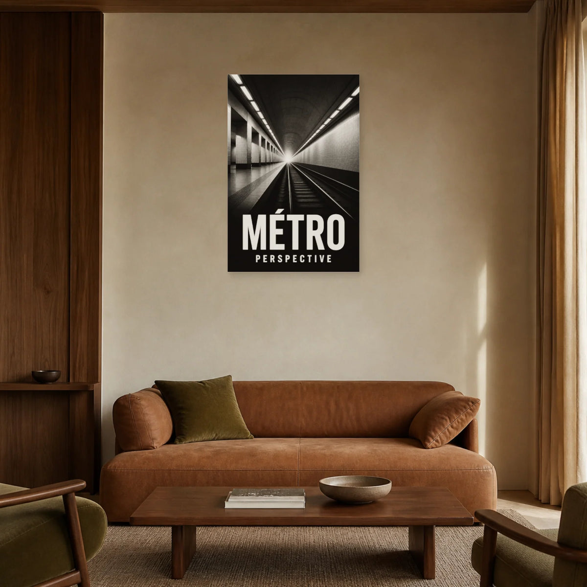 Affiche Métro – Perspective dans un salon - Art Virtuoso