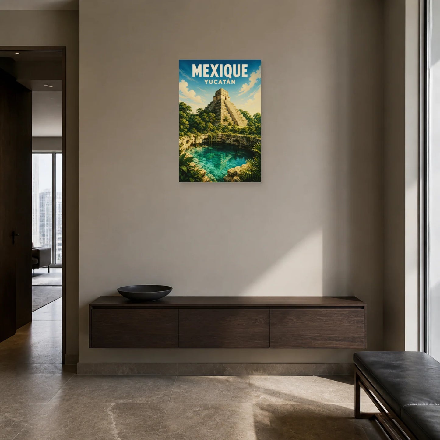 Affiche Mexique – Yucatán dans une entrée ou un couloir - Art Virtuoso