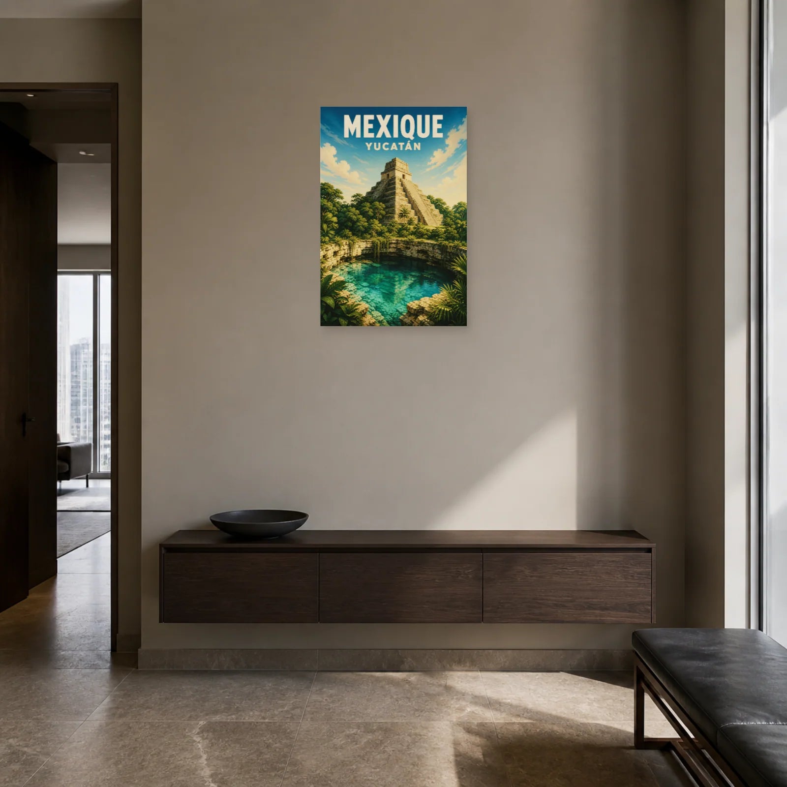 Affiche Mexique – Yucatán dans une entrée ou un couloir - Art Virtuoso