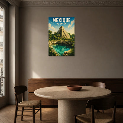 Affiche Mexique – Yucatán dans une salle à manger - Art Virtuoso