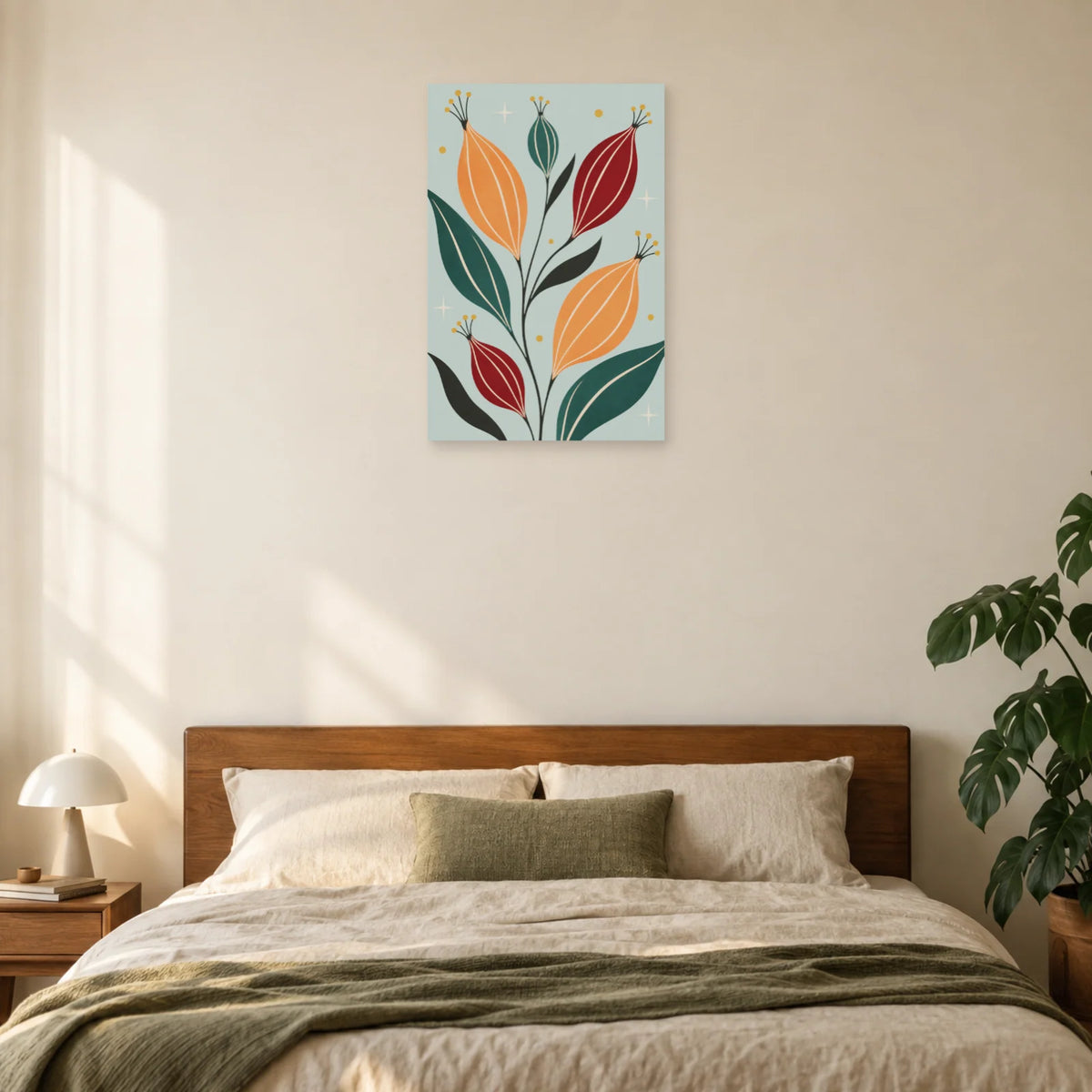Affiche Mid-century - Graines atomiques dans une chambre - Art Virtuoso