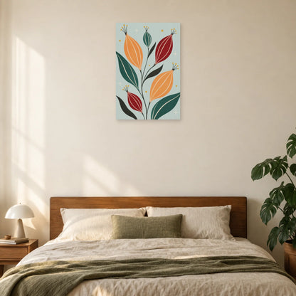 Affiche Mid-century - Graines atomiques dans une chambre - Art Virtuoso