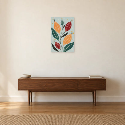 Affiche Mid-century - Graines atomiques dans une entrée ou un couloir - Art Virtuoso