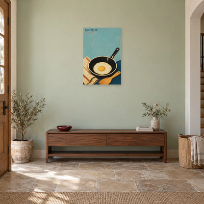 Affiche Un Œuf – L’Essentiel dans une entrée ou un couloir - Art Virtuoso