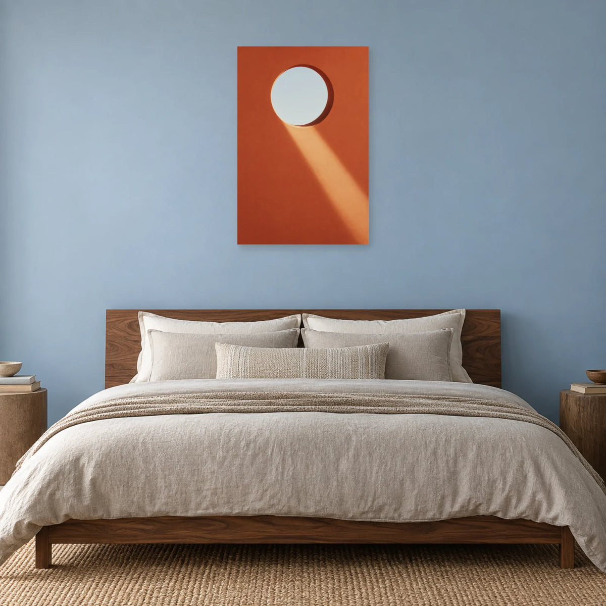 Affiche minimaliste - Oculus dans le mur dans une chambre - Art Virtuoso