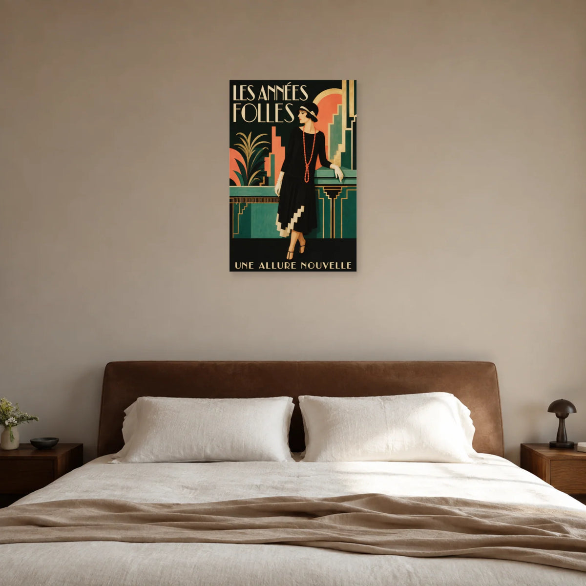 Affiche Mode ancienne, les années folles dans une chambre - Art Virtuoso