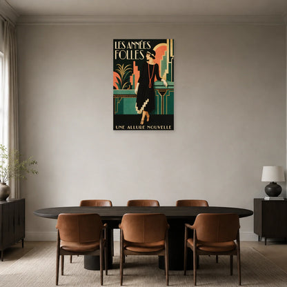 Affiche Mode ancienne, les années folles dans une salle à manger - Art Virtuoso