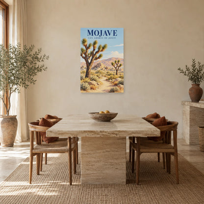 Affiche Mojave – Sentier des arbres de Josué dans une salle à manger - Art Virtuoso