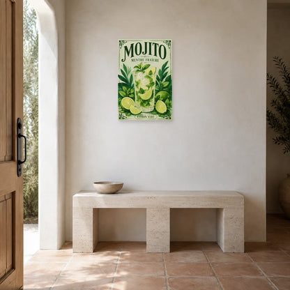 Affiche Mojito, menthe fraîche dans une entrée ou un couloir - Art Virtuoso