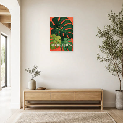 Affiche Monstera Deliciosa – Botanical Study dans une entrée ou un couloir - Art Virtuoso
