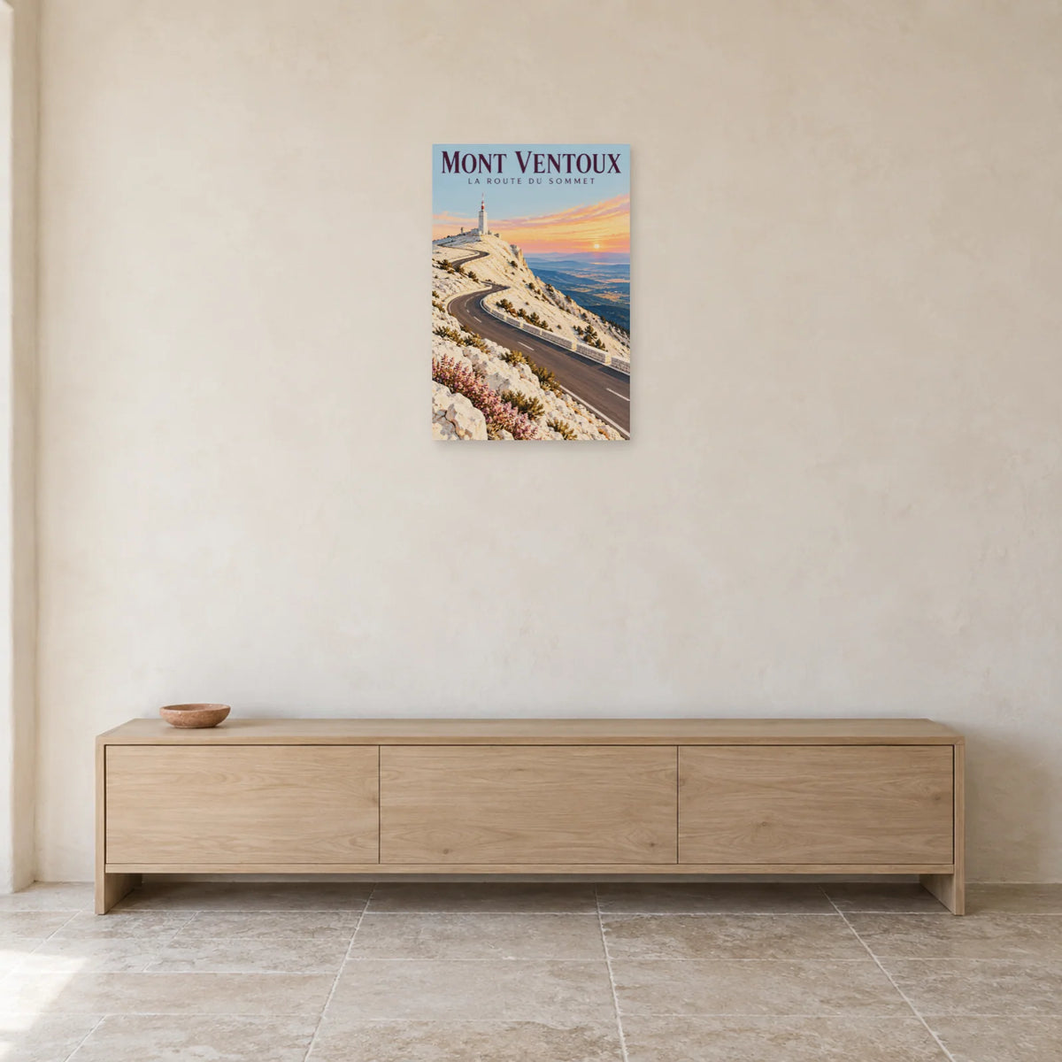 Affiche Mont Ventoux Route du sommet dans une entrée ou un couloir - Art Virtuoso