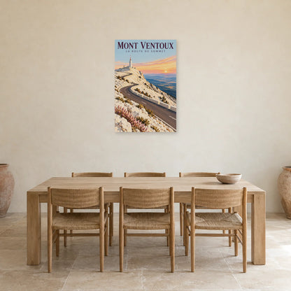 Affiche Mont Ventoux Route du sommet dans une salle à manger - Art Virtuoso