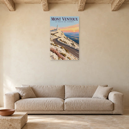 Affiche Mont Ventoux Route du sommet dans un salon - Art Virtuoso