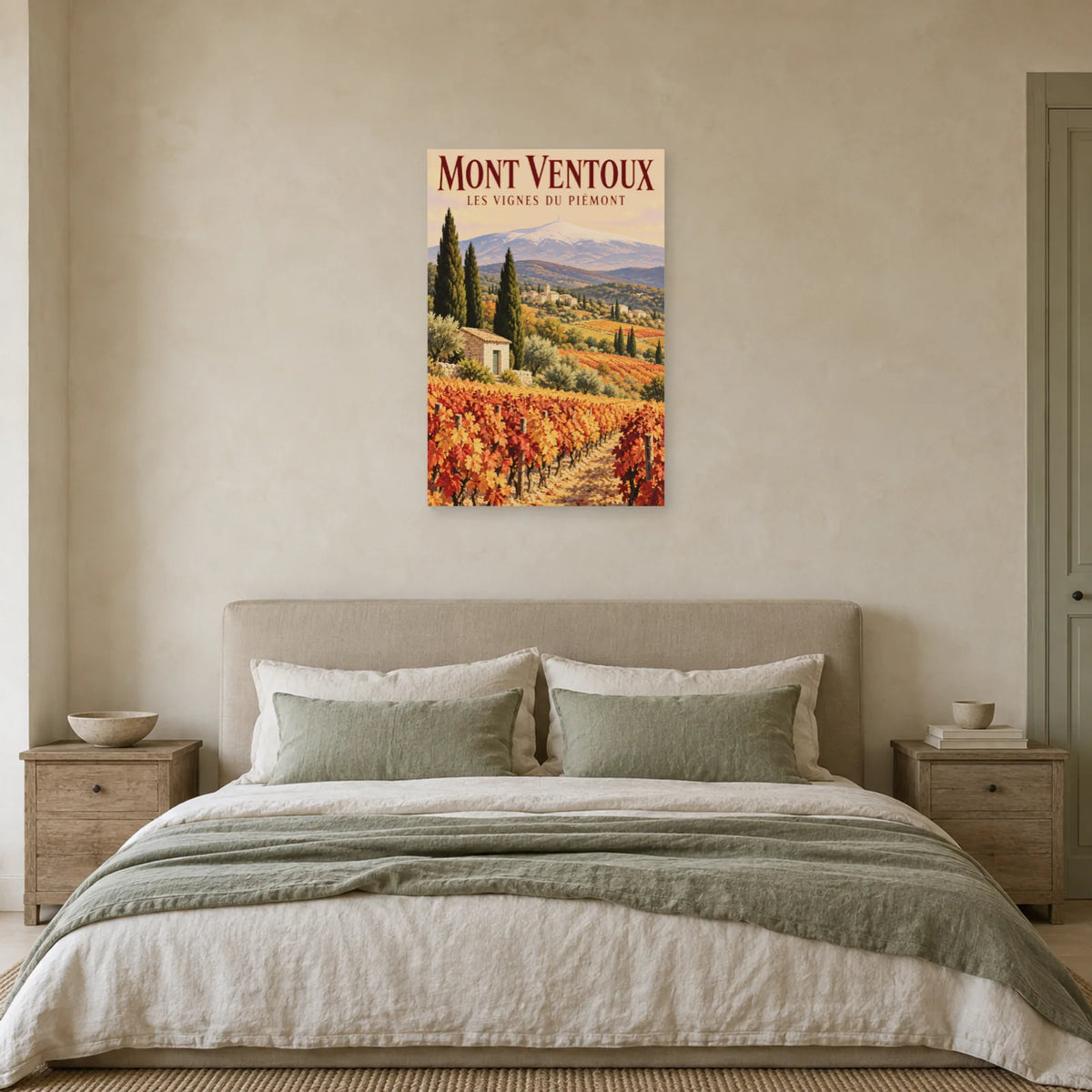 Affiche Mont Ventoux Vignes du piémont dans une chambre - Art Virtuoso