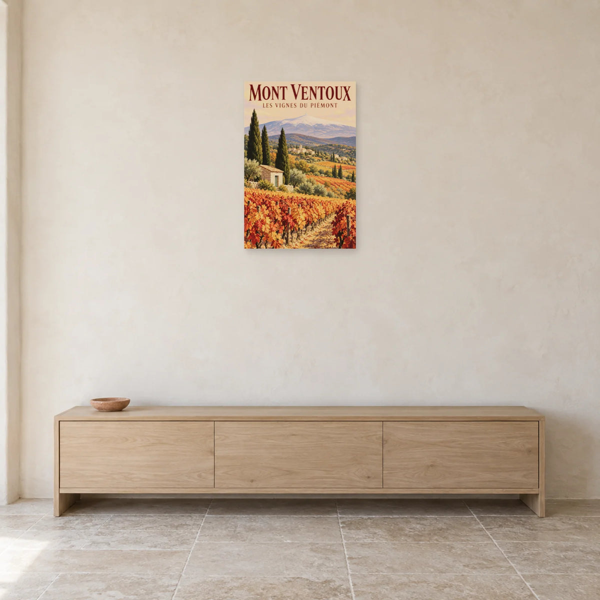 Affiche Mont Ventoux Vignes du piémont dans une entrée ou un couloir - Art Virtuoso