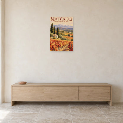 Affiche Mont Ventoux Vignes du piémont dans une entrée ou un couloir - Art Virtuoso