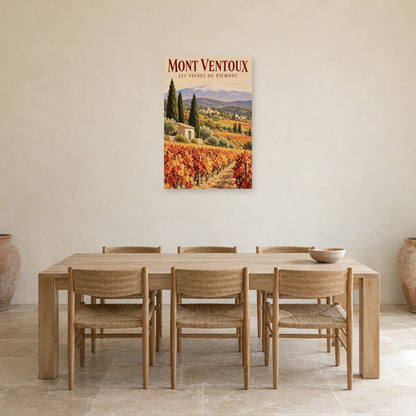 Affiche Mont Ventoux Vignes du piémont dans une salle à manger - Art Virtuoso