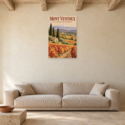 Affiche Mont Ventoux Vignes du piémont dans un salon - Art Virtuoso