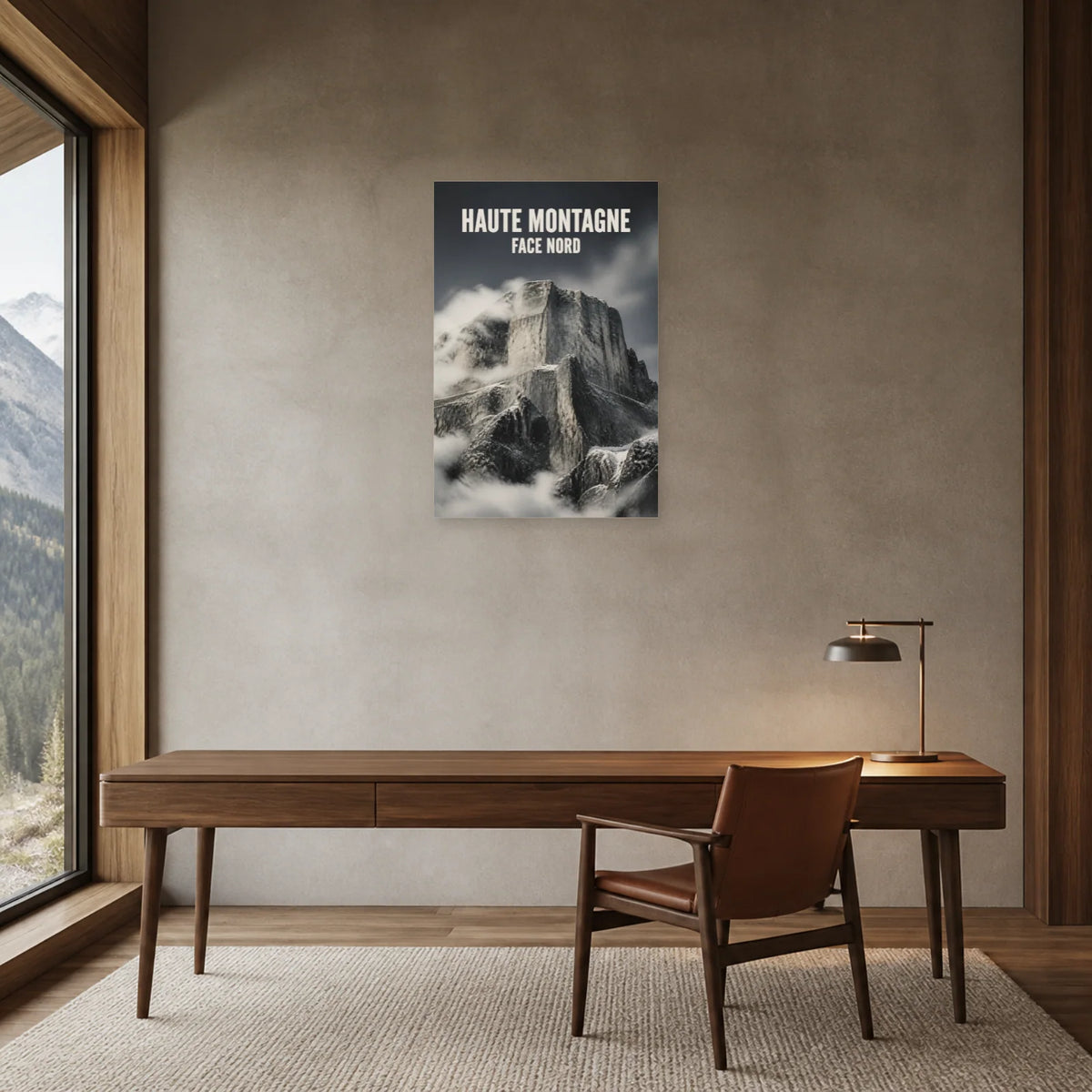 Affiche Haute montagne – Face nord dans un bureau - Art Virtuoso