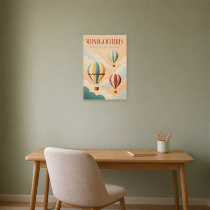 Affiche Montgolfières – Voyage au Pays des Rêves dans un bureau - Art Virtuoso