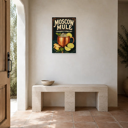 Affiche Moscow mule, gingembre citron vert dans une entrée ou un couloir - Art Virtuoso