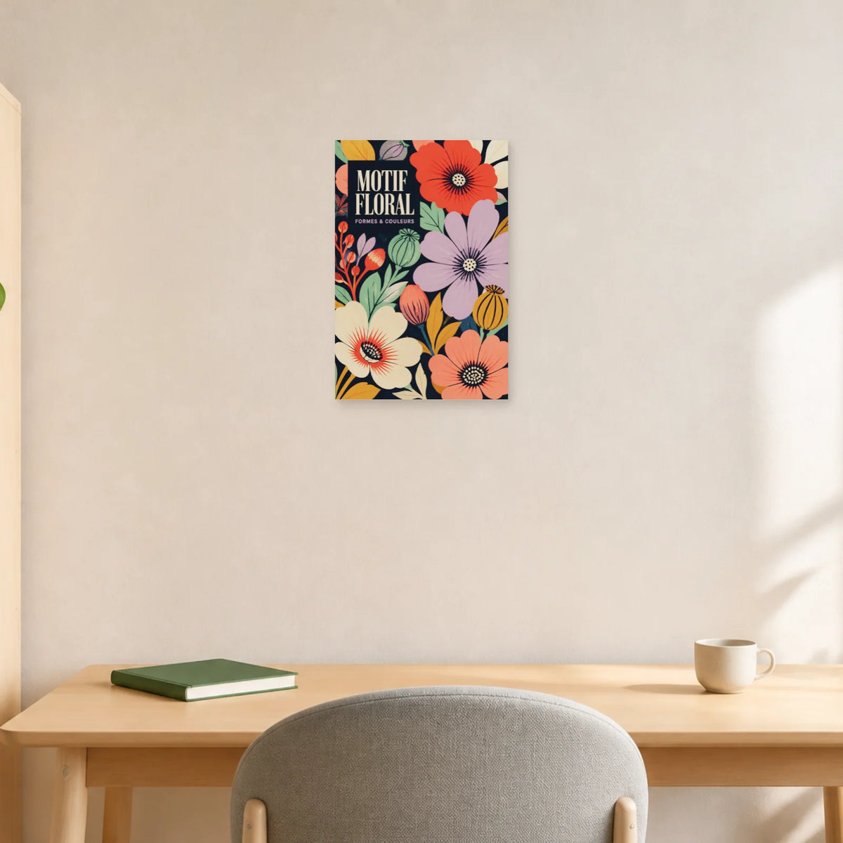 Affiche Motif Floral – Formes & Couleurs dans un bureau - Art Virtuoso