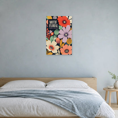 Affiche Motif Floral – Formes & Couleurs dans une chambre - Art Virtuoso
