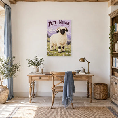 Affiche Mouton du Valais - Petit nuage dans un bureau - Art Virtuoso
