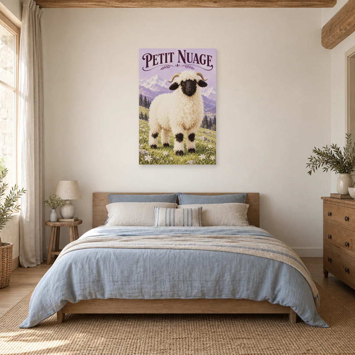 Affiche Mouton du Valais - Petit nuage dans une chambre - Art Virtuoso