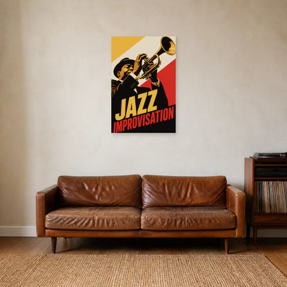 Affiche Jazz – Improvisation dans un salon - Art Virtuoso