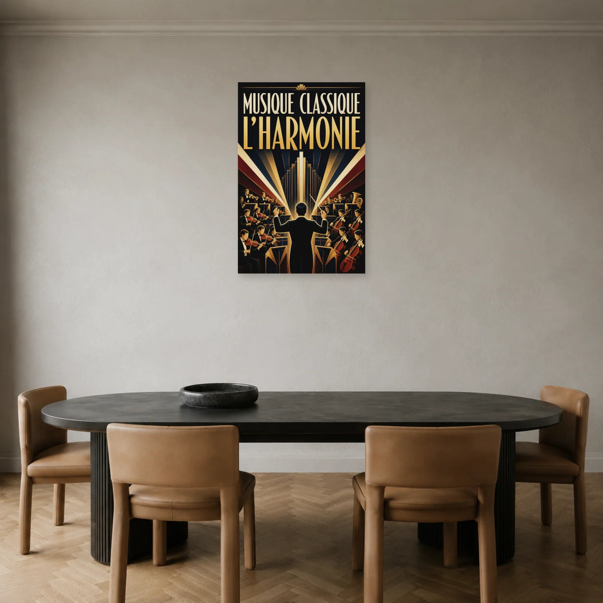 Affiche Musique classique - L harmonie dans une salle à manger - Art Virtuoso