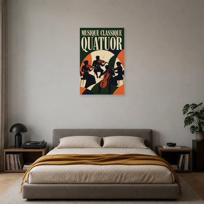 Affiche Musique classique - Quatuor dans une chambre - Art Virtuoso