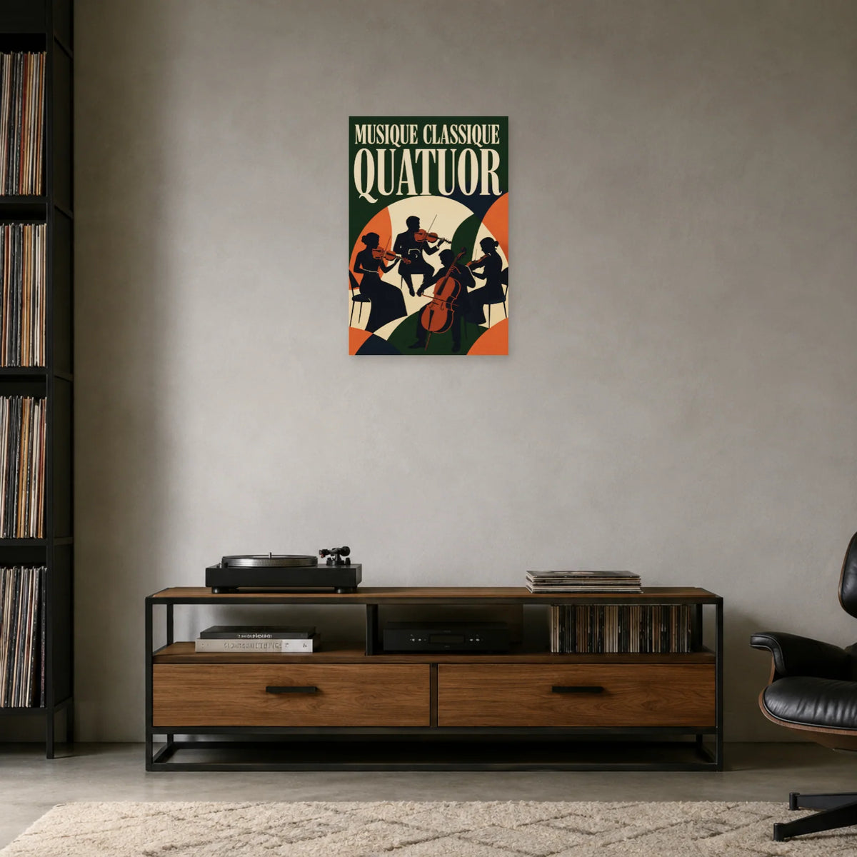 Affiche Musique classique - Quatuor dans une entrée ou un couloir - Art Virtuoso