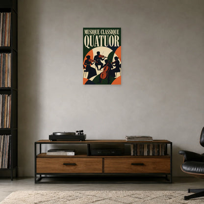 Affiche Musique classique - Quatuor dans une entrée ou un couloir - Art Virtuoso