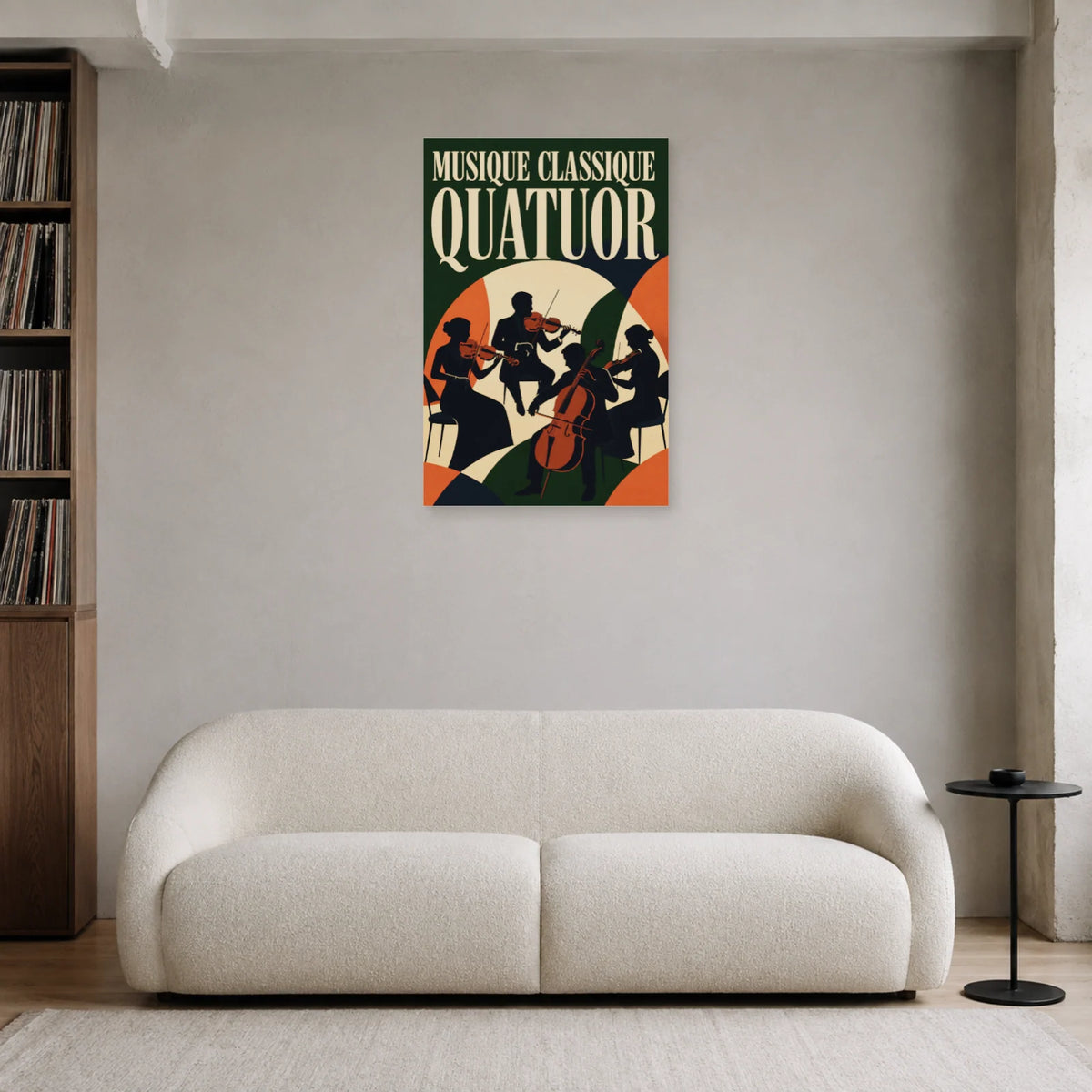 Affiche Musique classique - Quatuor dans un salon - Art Virtuoso