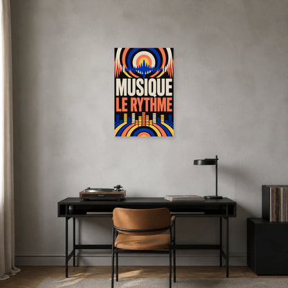Affiche Musique - Le rythme dans un bureau - Art Virtuoso