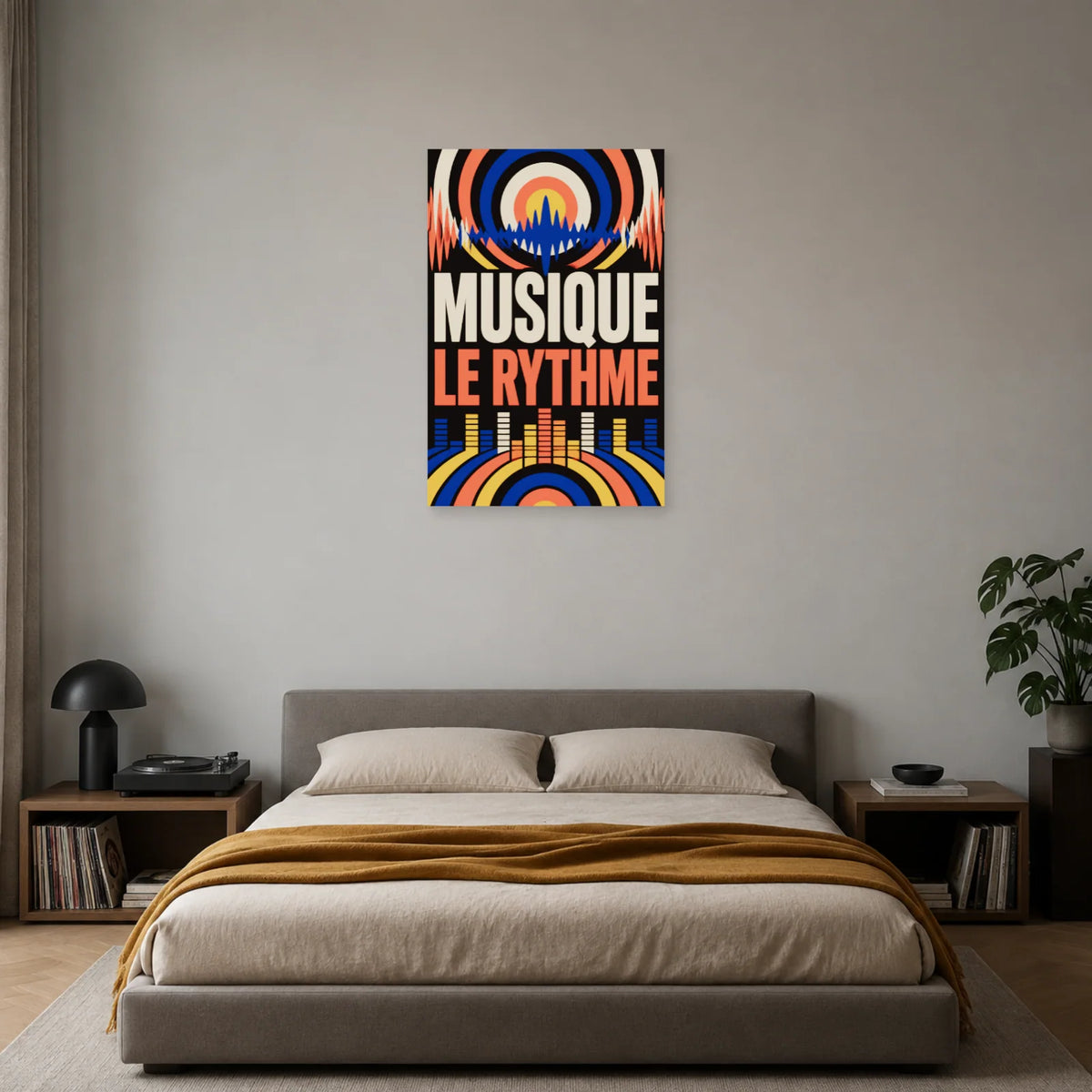 Affiche Musique - Le rythme dans une chambre - Art Virtuoso
