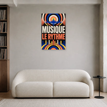 Affiche Musique - Le rythme dans un salon - Art Virtuoso