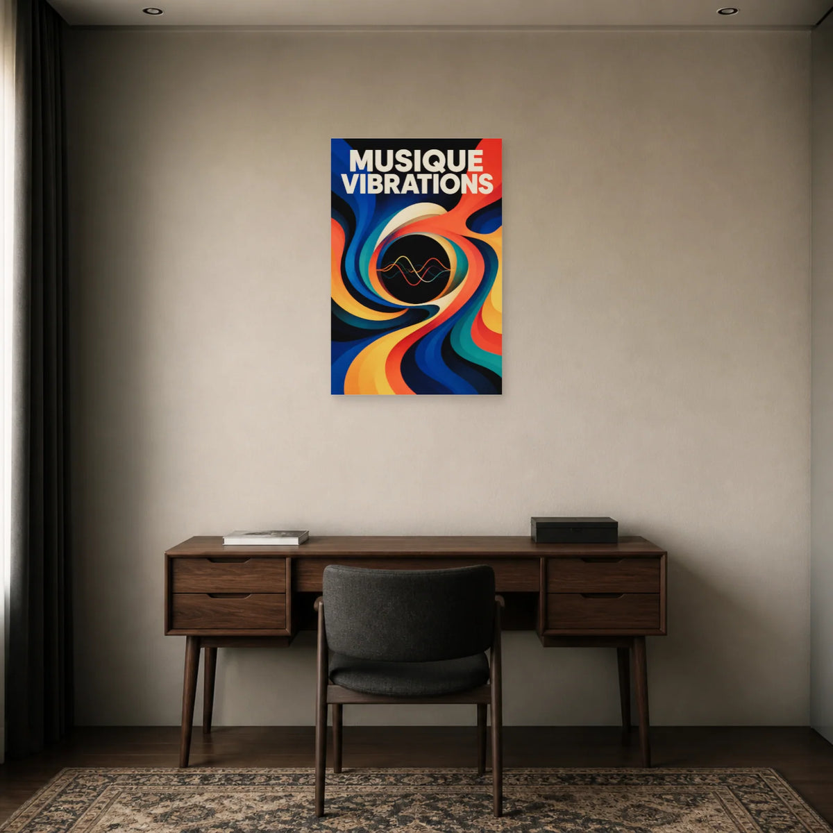 Affiche Musique - Vibrations dans un bureau - Art Virtuoso