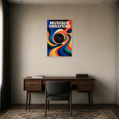 Affiche Musique - Vibrations dans un bureau - Art Virtuoso