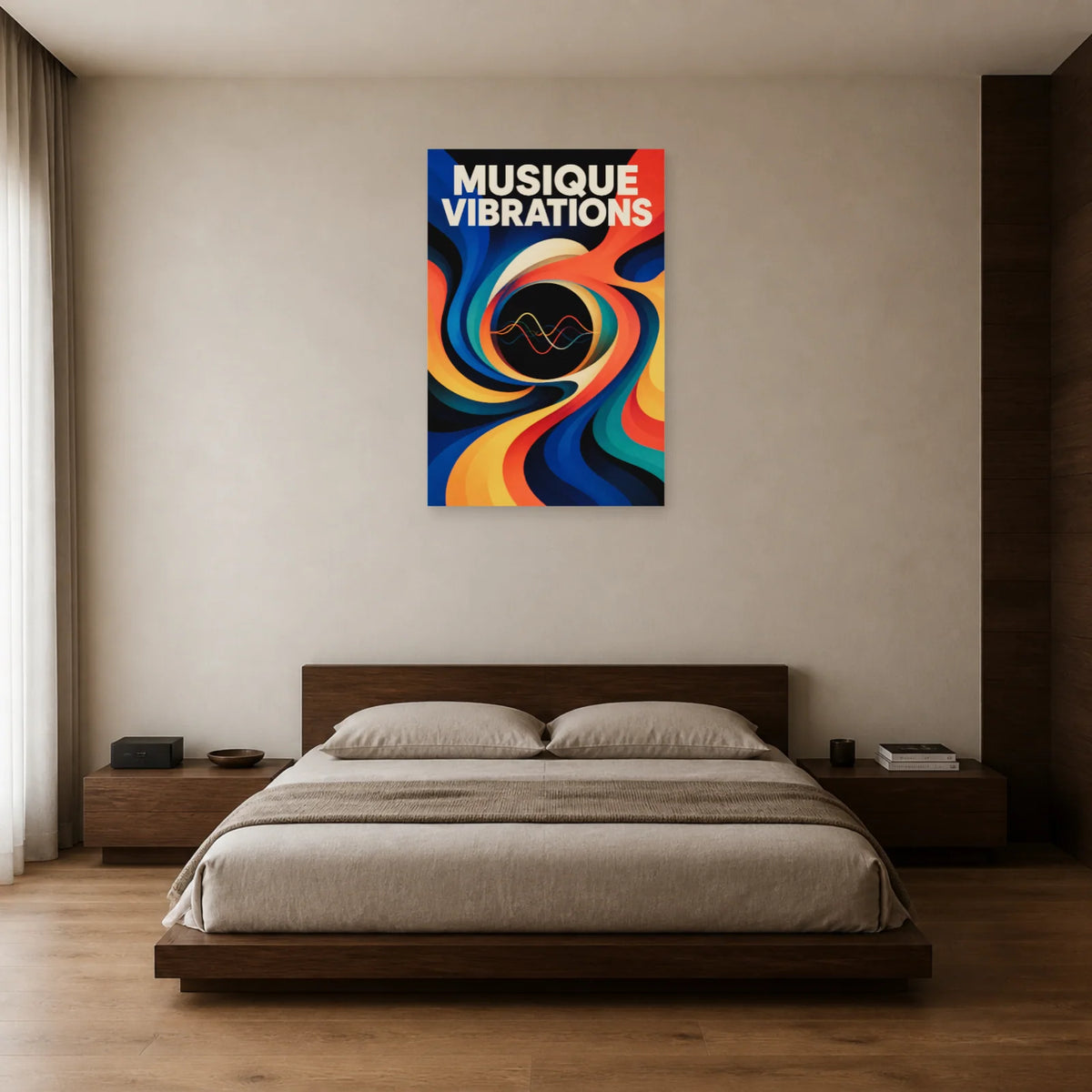 Affiche Musique - Vibrations dans une chambre - Art Virtuoso