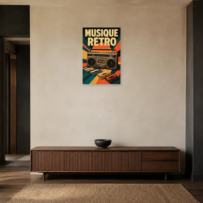 Affiche Musique vintage - Retro dans une entrée ou un couloir - Art Virtuoso