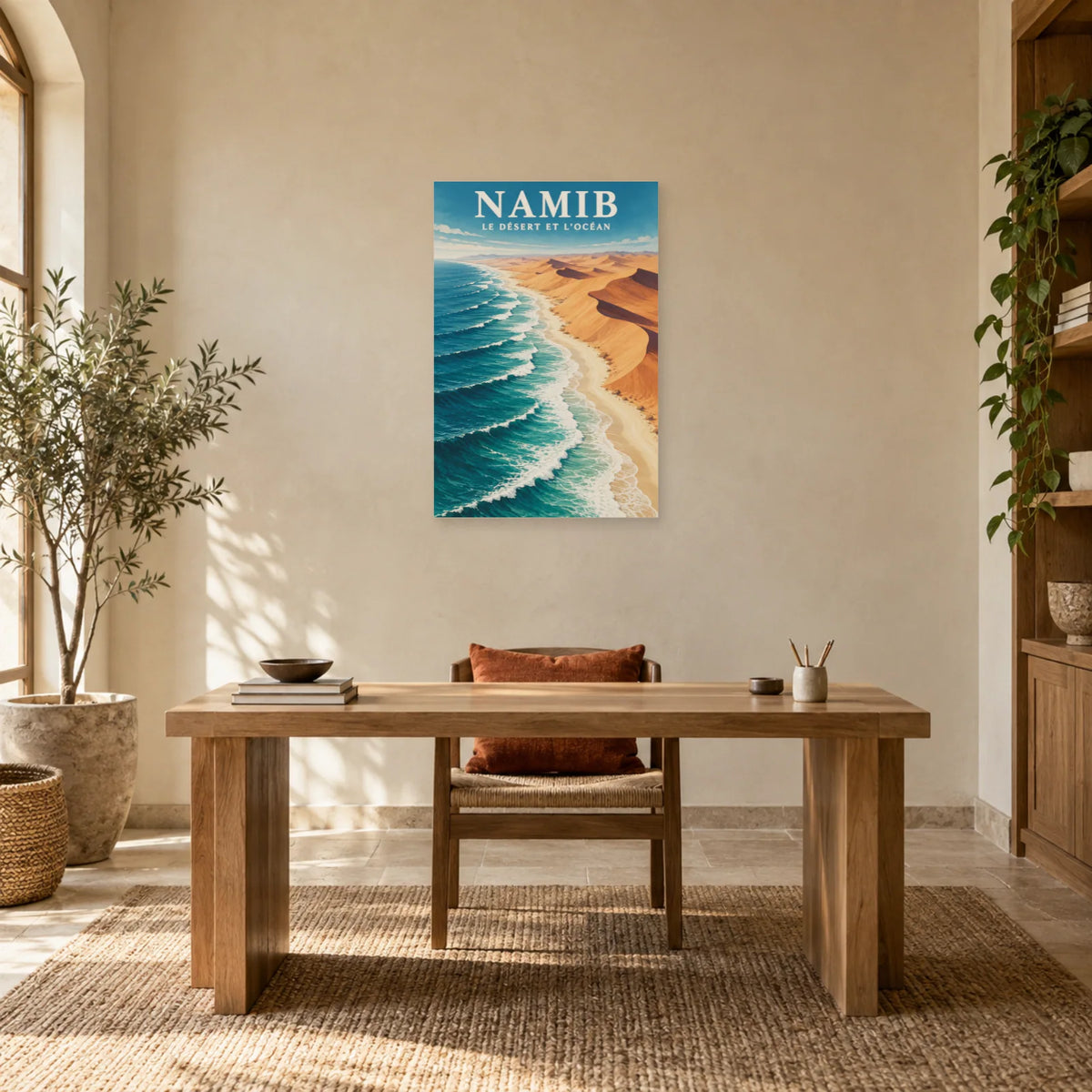 Affiche Namib – Là où le désert rencontre l'océan dans un bureau - Art Virtuoso