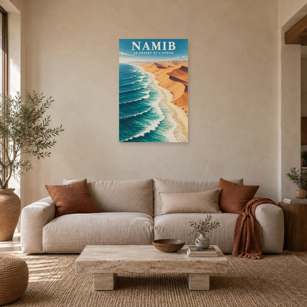 Affiche Namib – Là où le désert rencontre l'océan dans un salon - Art Virtuoso