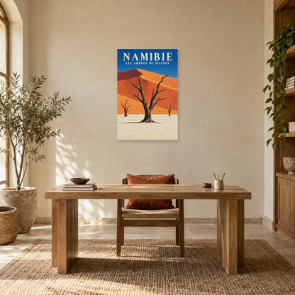 Affiche Namibie – Deadvlei et les arbres du silence dans un bureau - Art Virtuoso