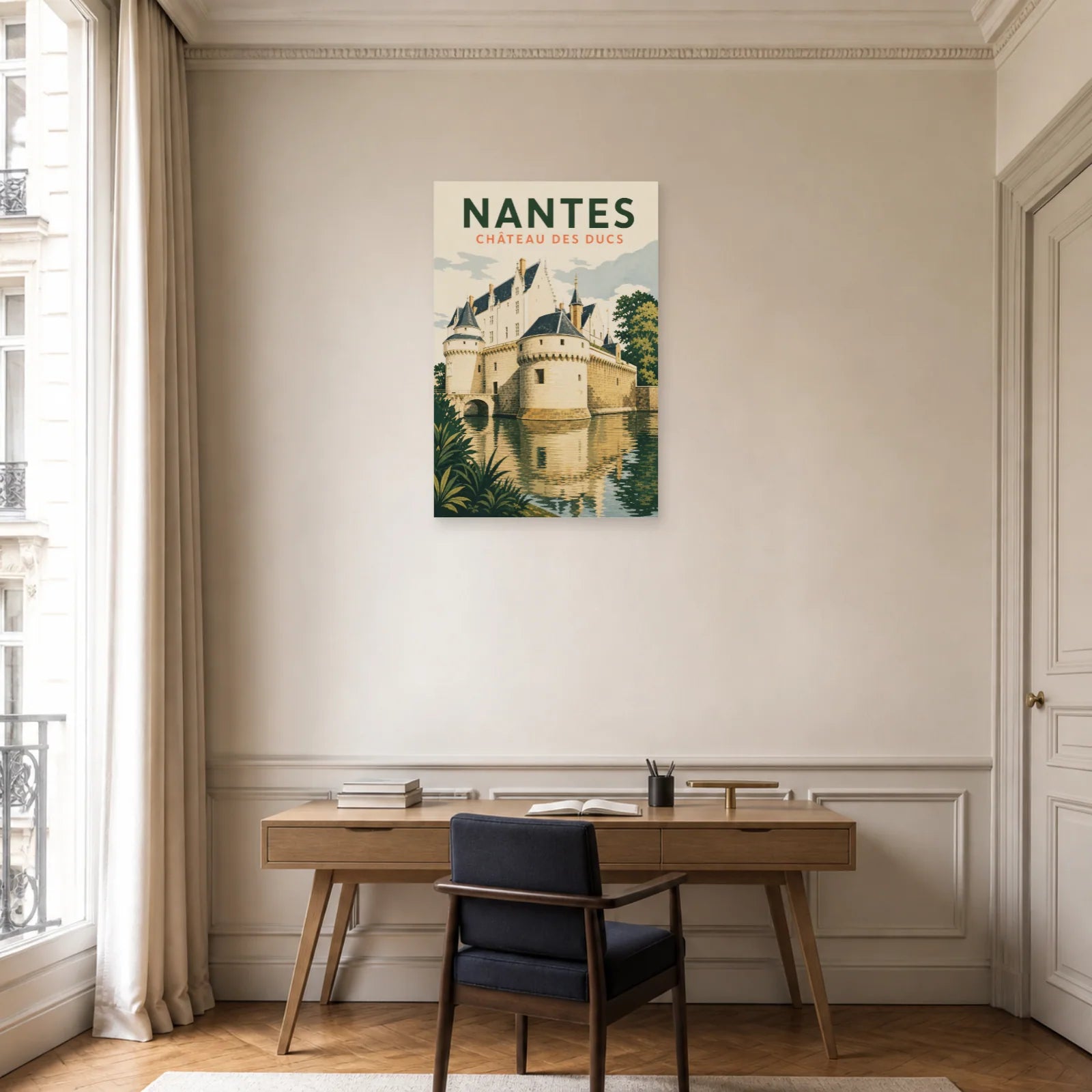 Affiche Nantes – Château des Ducs dans un bureau - Art Virtuoso