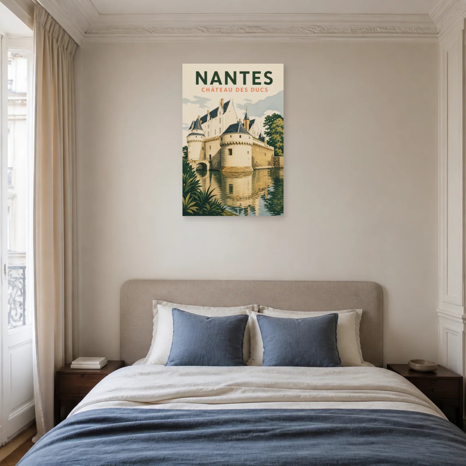 Affiche Nantes – Château des Ducs dans une chambre - Art Virtuoso