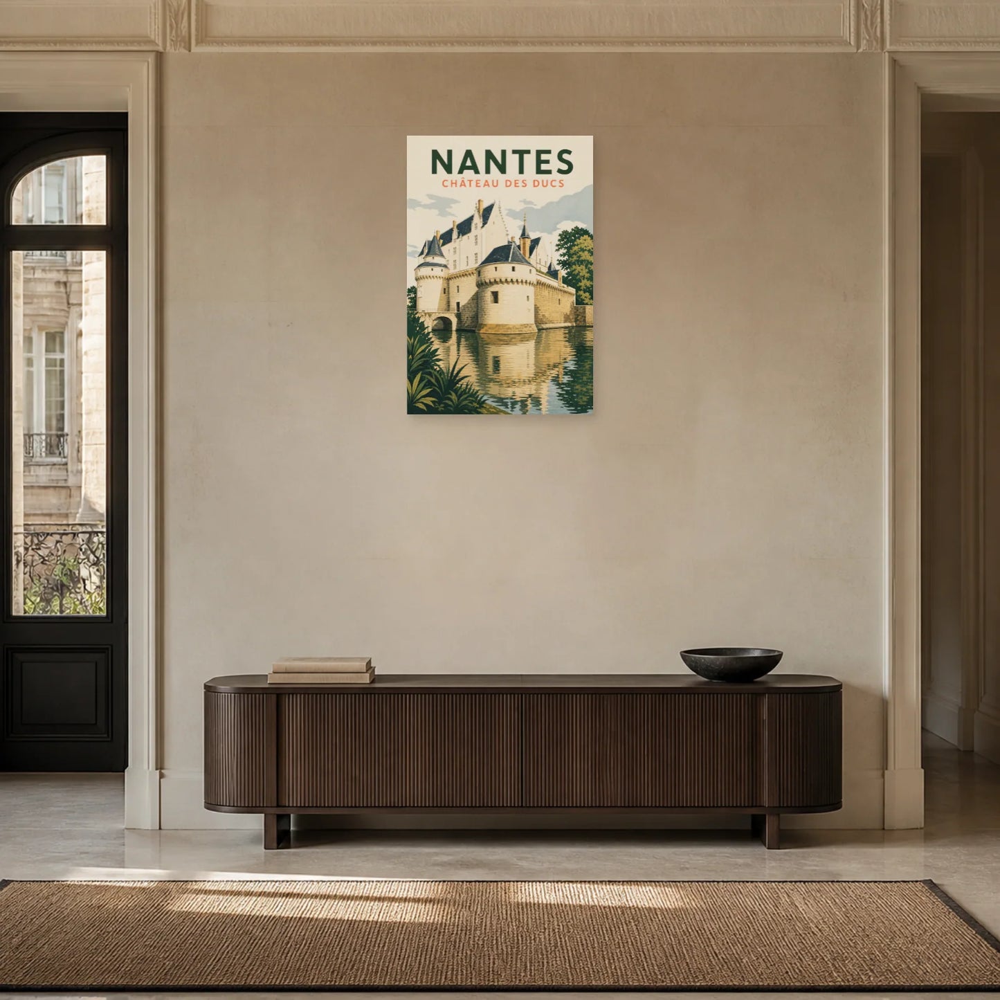 Affiche Nantes – Château des Ducs dans une entrée ou un couloir - Art Virtuoso
