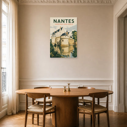 Affiche Nantes – Château des Ducs dans une salle à manger - Art Virtuoso