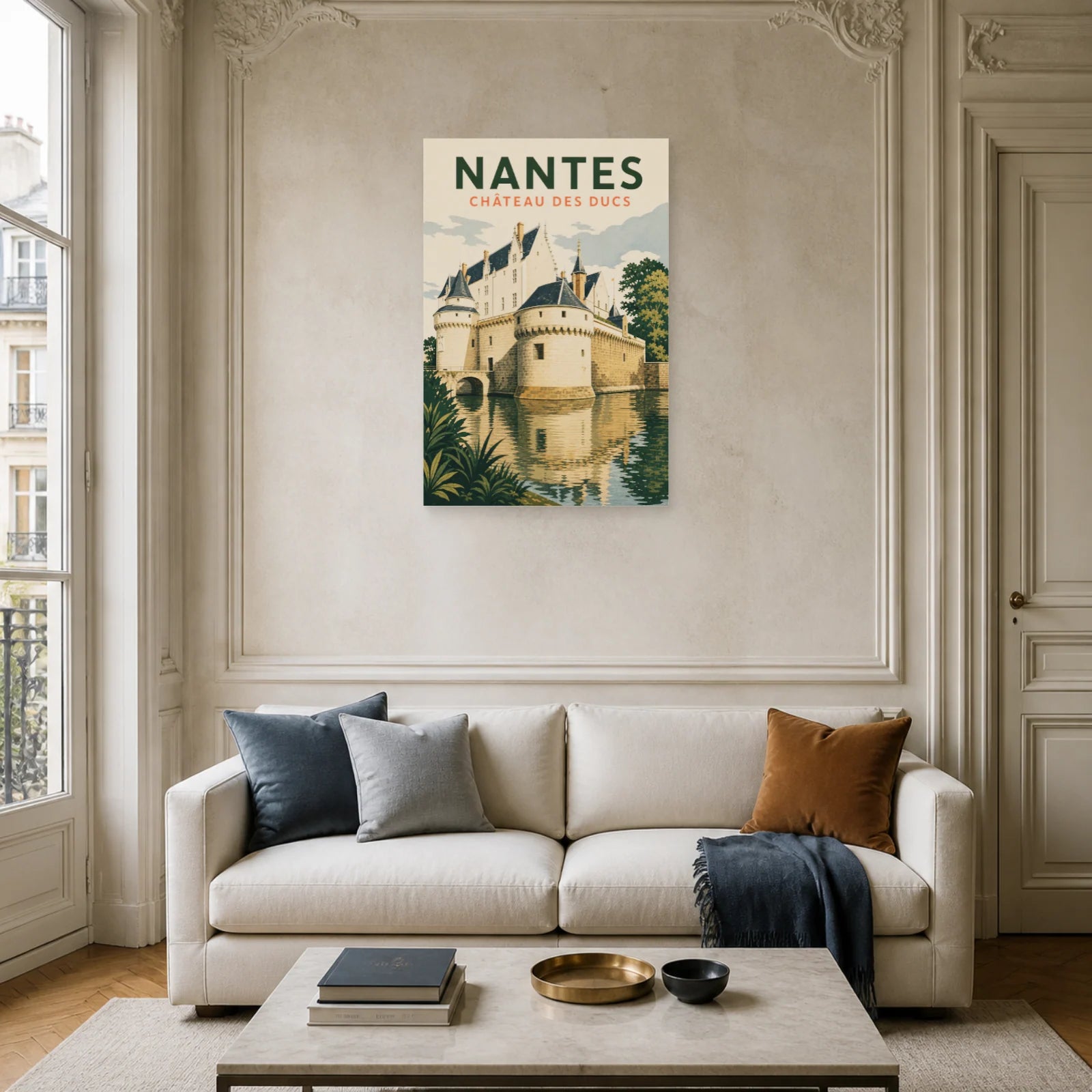 Affiche Nantes – Château des Ducs dans un salon - Art Virtuoso
